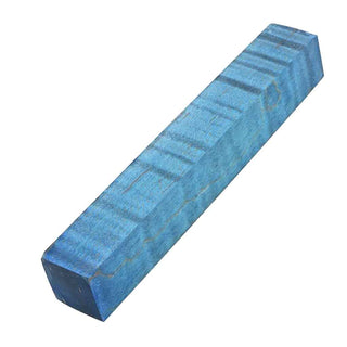 Stabilized Curly Maple Pen Blanks. Blue