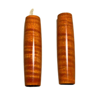 Curly Maple Pen Blanks - Stabilized & Dyed Orange