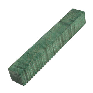 Stabilized Curly Maple Pen Blanks. Green
