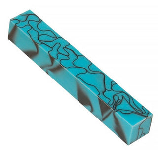 Deep Aqua with Black Lines Lava Bright Pen Blank