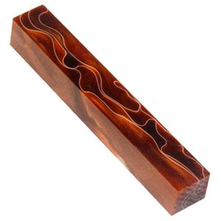 Deep Copper With Gold Threads Lava Bright Pen Blank
