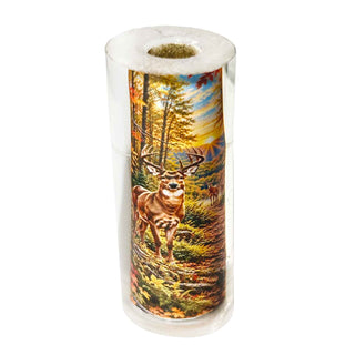 Deer Hunter pre-tubed resin pen blank by John U featuring whitetail buck in colorful autumn forest