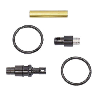 Detachable Key Ring Kits in Gun Metal. Parts