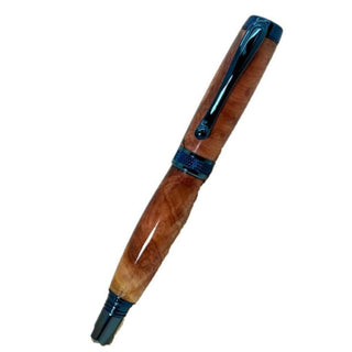 Diamond Knurl Convertible Pen Kit - Blue Titanium