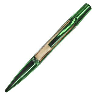 Diamond Knurl Ballpoint Pen Kit in Green Titanium