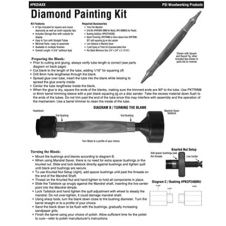Interchangeable Diamond Painting Tool Kit Set (PSI). Instructions Page 1