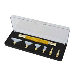 Interchangeable Diamond Painting Tool Kit Set (PSI). Gold Shown in case