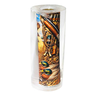 Duck Hunter pre-tubed resin pen blank by John U featuring mallards, shotgun shells, decoys and hunting gear
