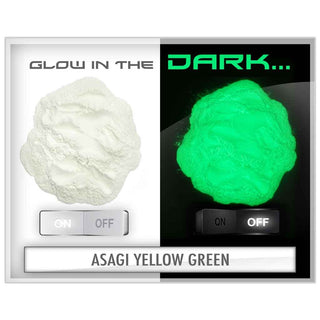 Eye Candy glow in the dark pigment powder 25 gram jar - Asagi Yellow Green