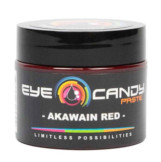 Jar of Eye Candy Paste Akawain Red on a white background