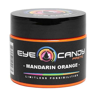 Jar of Eye Candy Paste in Mandarin Orange flavor on a white background