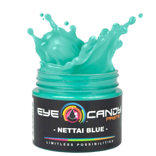 Jar of nettai blue paste with 'Eye Candy Paste' label on a white background