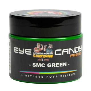 Jar of 'Eye Candy Paste' in SMC Green color on a white background