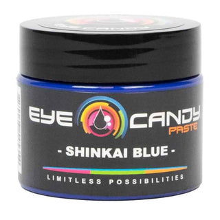 Jar of Eye Candy Paste Shinkai Blue on a white background