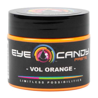 Jar of Eye Candy Paste Vol Orange on a white background