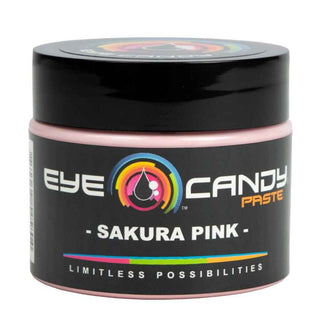 Jar of Eye Candy Paste Sakura Pink on a white background