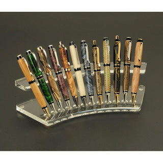 Fan Style Premium Acrylic Pen Stand - 12 Pen