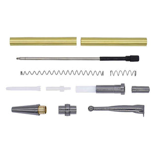 Fancy Slimline Click Pen Kits in Black Ti. Parts
