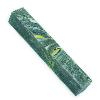 Faux-Stone Pen Blanks - Gray Green Agate