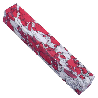 Faux-Stone Pen Blanks - Red & White Jasper