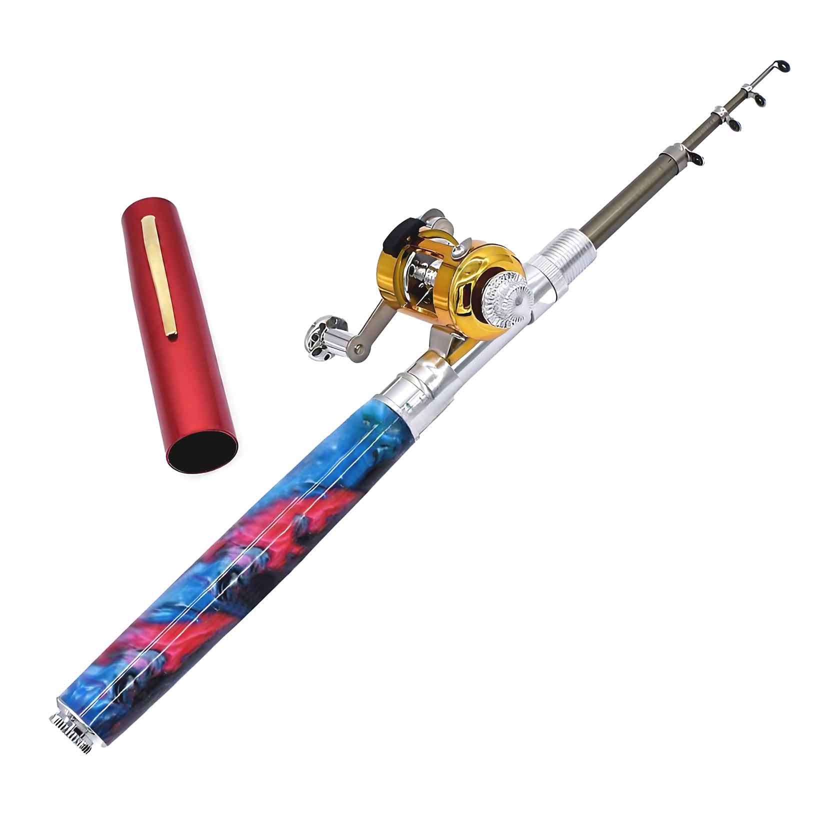 Spinning Rod Kit Rod M1 Travel Ishing Rod Compact 5-Piece Baitcasting Rod For Bass Trout Spinning Rod Kit Rod M1 Travel Ishing Rod Compact 5-Piece Baitcasting Rod For Bass Trout