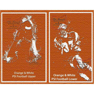 Football Pen Blank #05 - Orange & White - Football Pen Kits