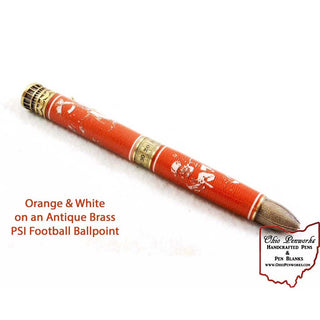 Football Pen Blank #05 - Orange & White - Football Pen Kits