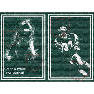 Football Pen Blank #07 - Green & White - Football Pen Kits