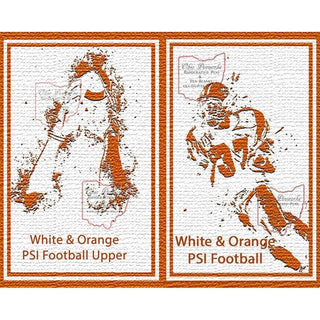 Football Pen Blank #12 - White & Orange - Football Pen Kits