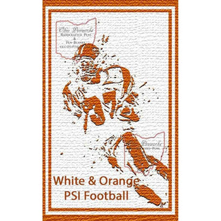 Football Pen Blank #12 - White & Orange - Football Pen Kits