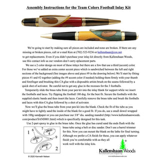 Football Team Colors Inlay Kit - Sierra - #15 Teal & Black