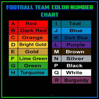 Football Team Colors Inlay Kit - Sierra - #15 Teal & Black