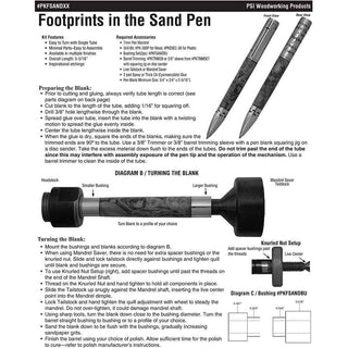 Footprints In The Sand Pen Kit Starter Set - 4 Pen Kits