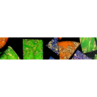Fossilized Fantasy Pen Blank - Cubist Midnight Citrus