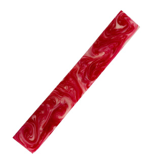 Red and White Resin Pen Blanks