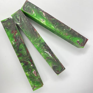 Green Multi color Resin Blanks