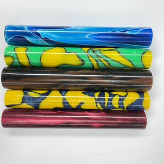 Acrylic Acetate Pen Blanks - Rounded 5 Packs (Sets 1-4)