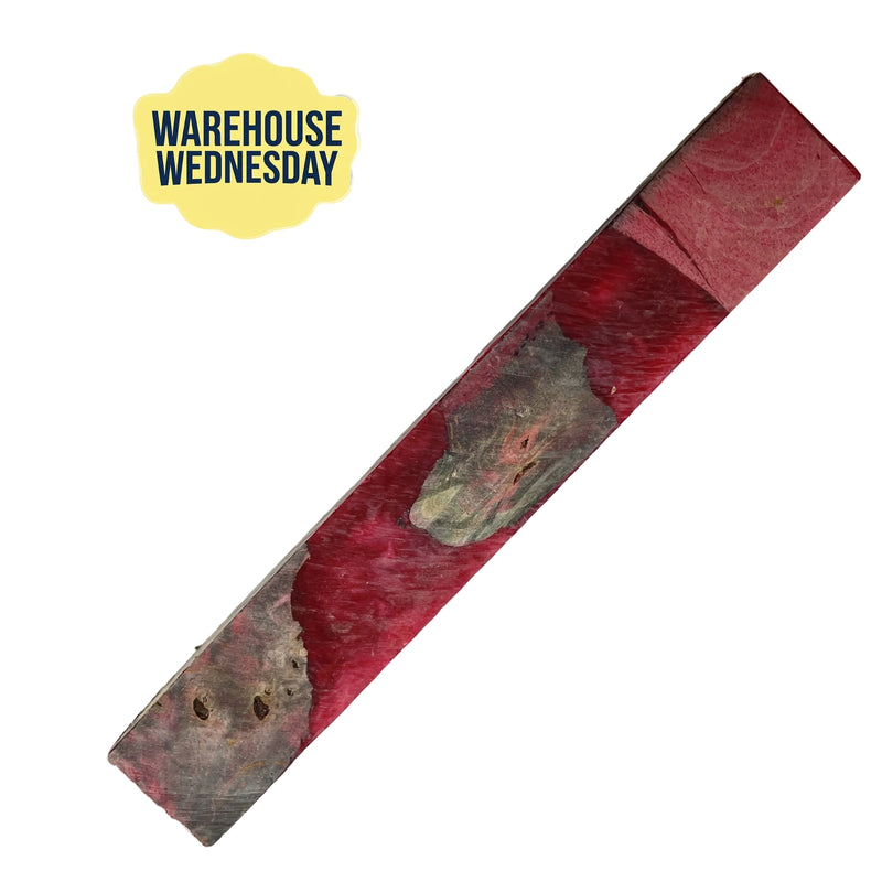 Hybrid Pen Blanks - Red with Dyed Maple