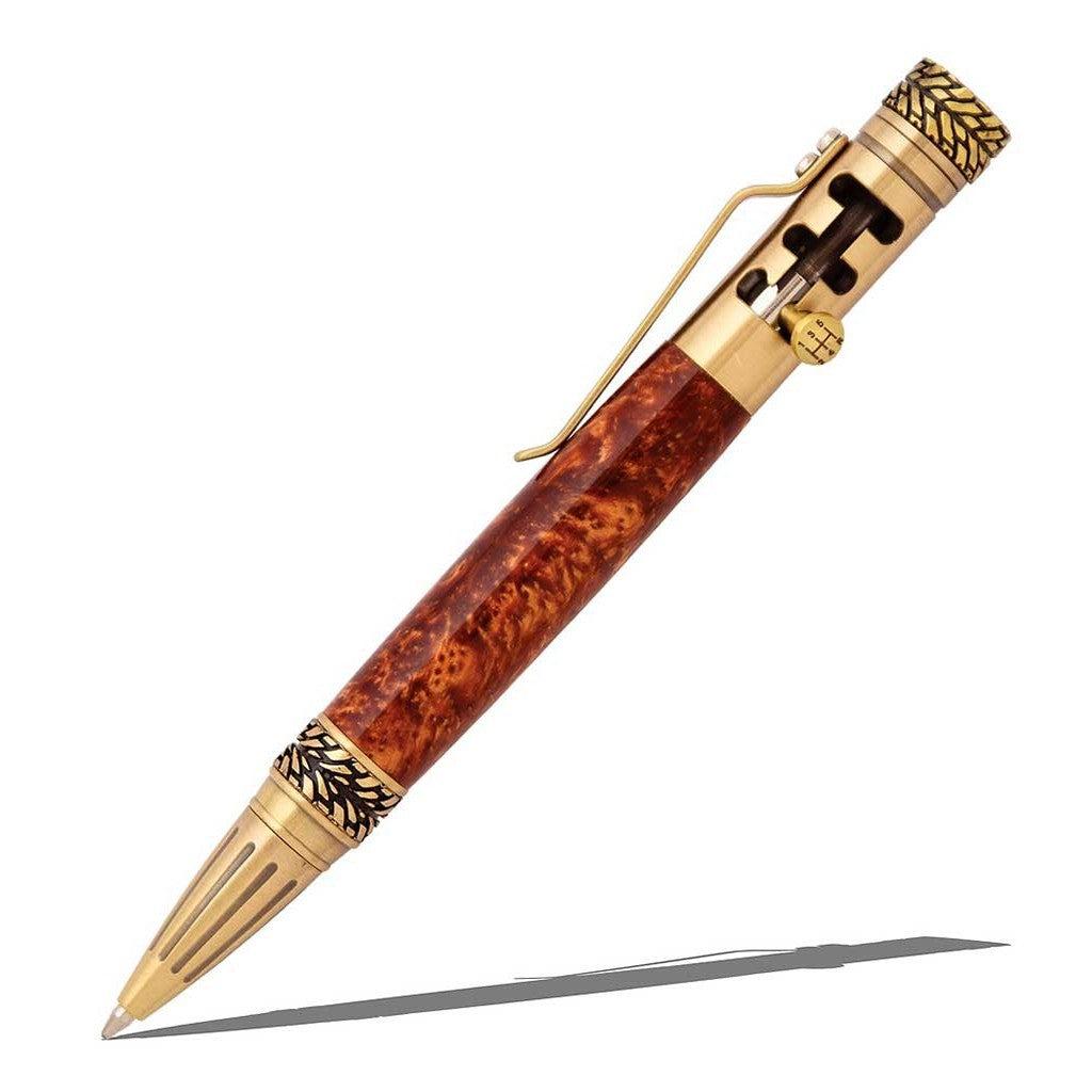 pen and gear Gearshift Antique Brass Pen Kit