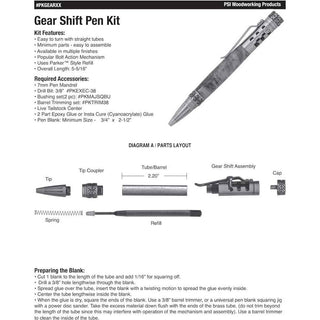 Gearshift Ballpoint Pen Kits