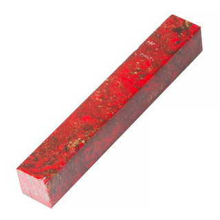 Golden Glimmer Pen Blank - Red Devil