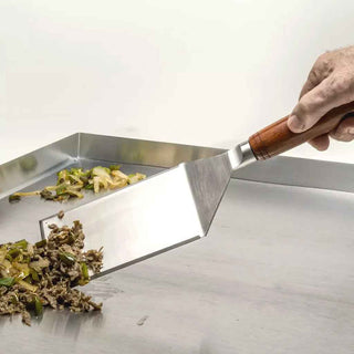 Griddle Spatula Kit with food-safe stainless steel blade for custom-turned handles. Square spatula life style