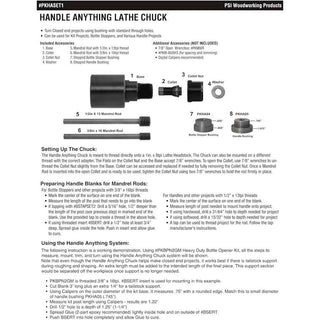 Handle Anything Chuck System for Closed End Projects