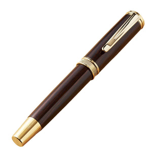 Full-Size Harold Rollerball Pen Kit featuring spiral domed cap, knurled centerband, and detailed cast accents. Includes Schmidt 888 refill for smooth writing. 10K Gold