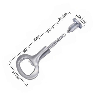 Heritage Bottle Opener Kit dimensions and measurements for woodturning projects