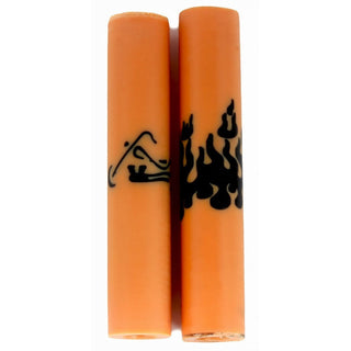 Hot Cycle Rotacrylic pen blank with 360 Flames