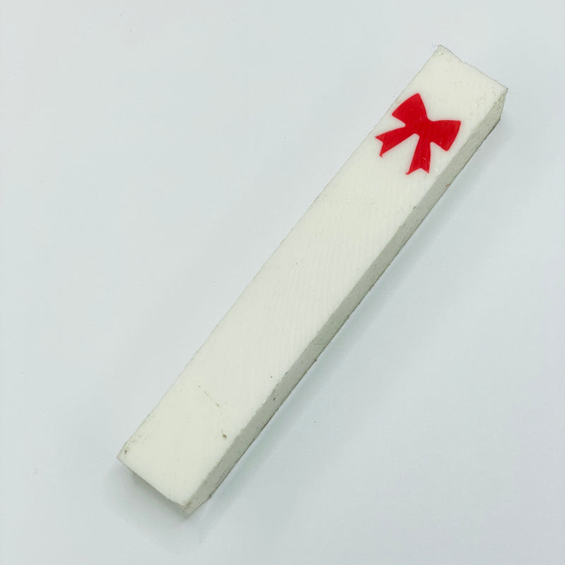 Red Bow on White Acrylic