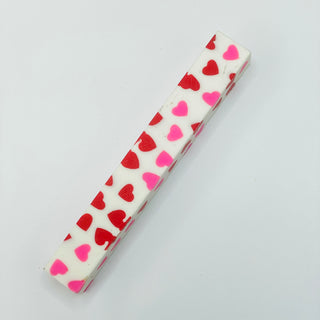 Hearts in White Acrylic