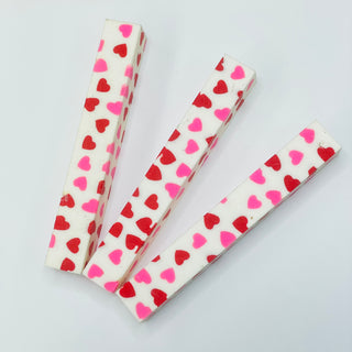 Hearts in White Acrylic