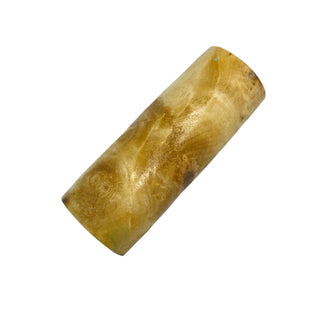 Buck eye burl pen blank on a white background